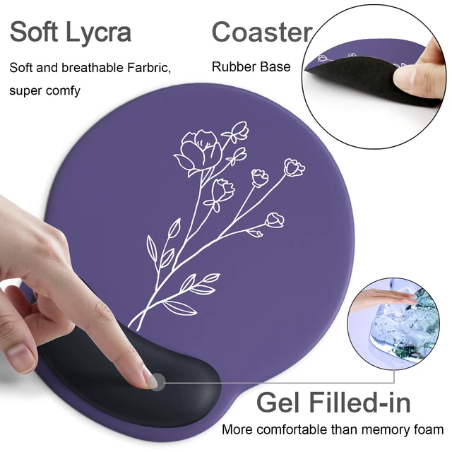 Alt view image 3 of 7 - Ergonomic Mouse Pad with Wrist Rest Support,Gel Mouse Pads for Desk | Big Mousepad With Coaster Non-slip & Pain Relief for Computer, Home&Office Desk Decor