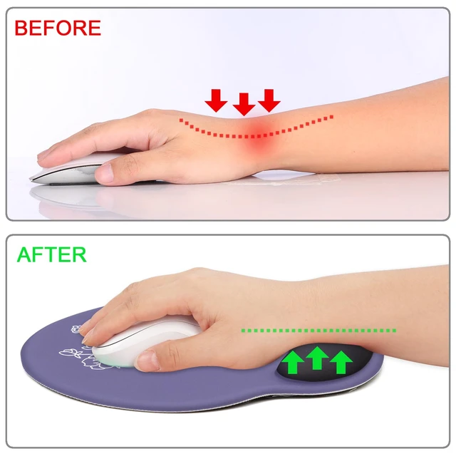 Alt view image 5 of 7 - Ergonomic Mouse Pad with Wrist Rest Support,Gel Mouse Pads for Desk | Big Mousepad With Coaster Non-slip & Pain Relief for Computer, Home&Office Desk Decor