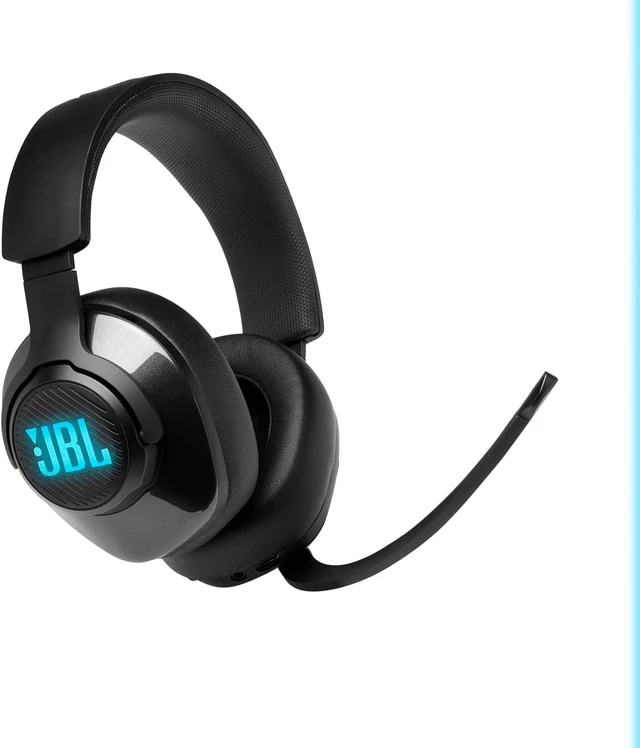 Alt view image 2 of 7 - Quantum 400 - Wired over-ear gaming headset with game-chat balance dial, QuantumSURROUND and DTS, Voice focus directional flip-up mic and memory foam ear cushions (Black)