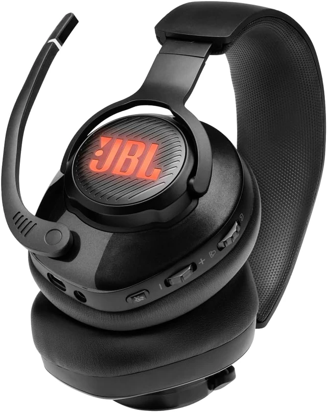 Alt view image 5 of 7 - Quantum 400 - Wired over-ear gaming headset with game-chat balance dial, QuantumSURROUND and DTS, Voice focus directional flip-up mic and memory foam ear cushions (Black)