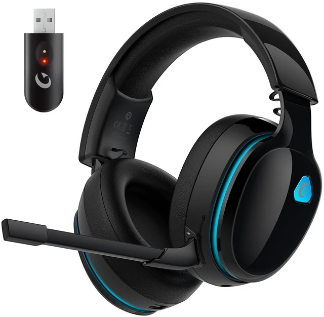 Main image of 2.4GHz Wireless Gaming Headset for PS5, PS4, PC, Switch, 45Hr, Black | Bluetooth 6.0 Gaming Headphones with Noise Canceling Mic, 7.1 Virtual Surround, Great for Fortnite & Call of Duty/FPS Gamers