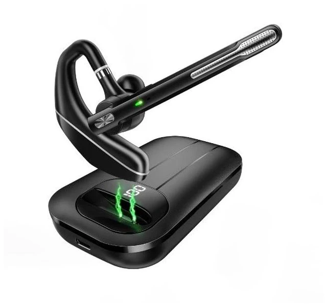 Main image of Bluetooth Headset V5.3, Wireless Earpiece with 1000mAh Charging Case, 96H Talktime, Hands Free Noise Canceling Headphones with Dual Microphone for Computer Cell Phones Trucker Home Work