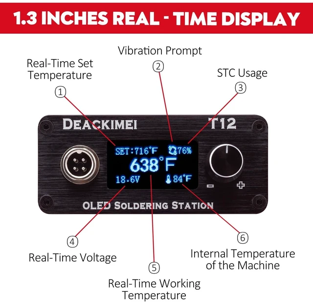 Alt view image 5 of 7 - Cordless Soldering Iron Station Kit for Milwaukee M18 18V Battery | 10s Fast Heating, Precise Heat Control(392°F-896°F), Auto Sleep,/ Conversion, Digital Display, Soldering Iron Kit,Tool Only