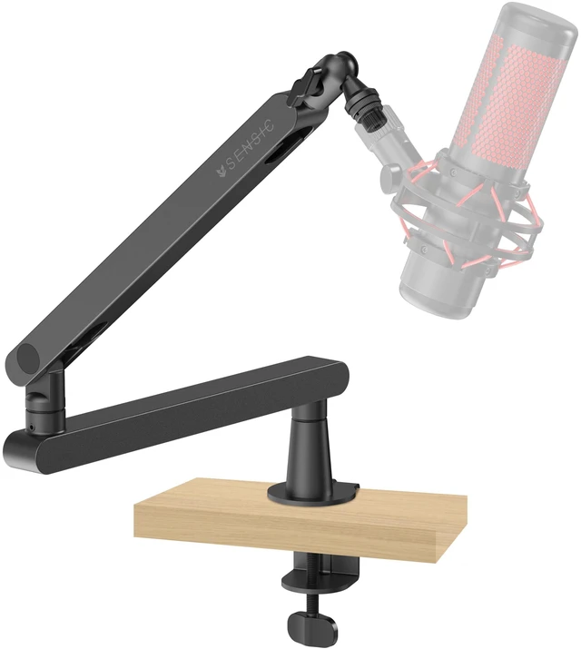 Main image of SA-30 LP Low Profile Microphone Boom Arm, 360° Rotatable Mic Stand, Low Profile Microphone arm for streaming with Cable Management, Professional Mic Arm, Mic Boom Arm Black