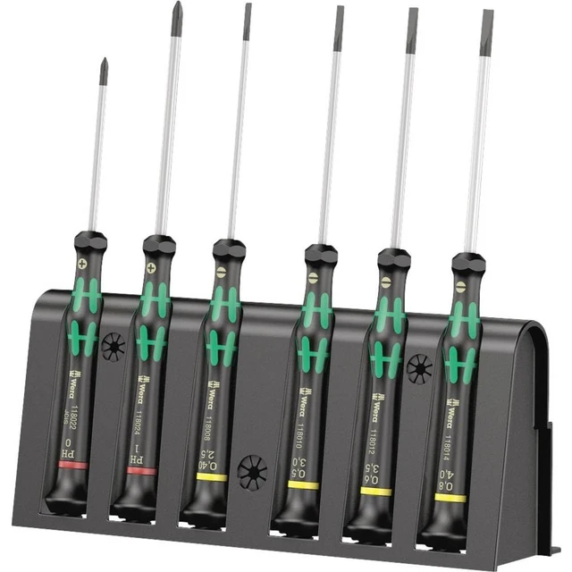 Main image of 2035/6 Kraftform MicroSlotted/Phillips Electronics Screwdriver Set and Rack, 6-Piece