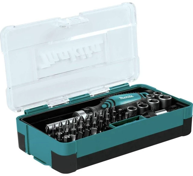 Main image of B-50289 47 Pc. Ratchet and Bit Set | Phillips, Torx, Slotted, Hex & Square Bits, 7 Sockets, Compact Storage Case, Ratcheting Screwdriver, Impact Driver Compatible
