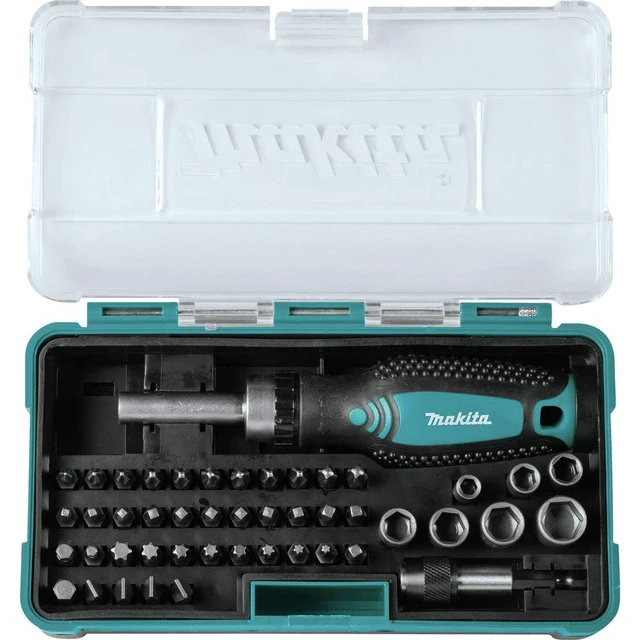 Alt view image 2 of 6 - B-50289 47 Pc. Ratchet and Bit Set | Phillips, Torx, Slotted, Hex & Square Bits, 7 Sockets, Compact Storage Case, Ratcheting Screwdriver, Impact Driver Compatible