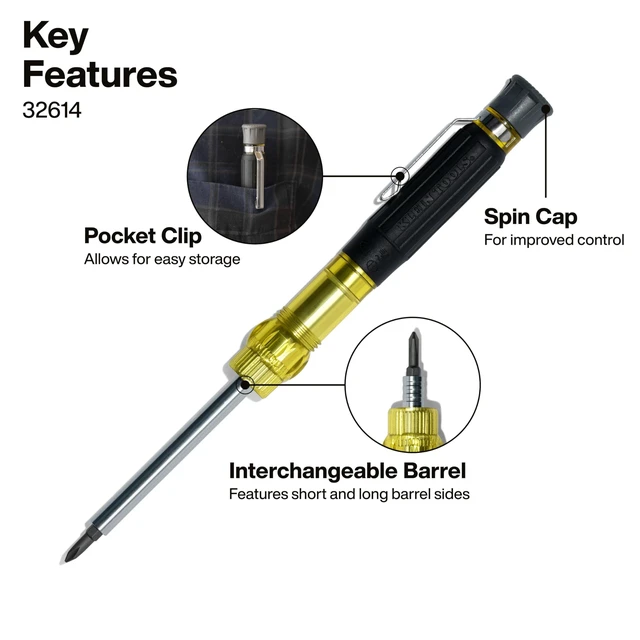 Alt view image 4 of 7 - 80209 Precision Multi-Bit Screwdriver Set, 2-Piece | 27-in-1 and 4-in-1 Drivers, Cushion Grip; Phillips, Slotted, Hex, TORX, and Apple Repair Bits for Electronics