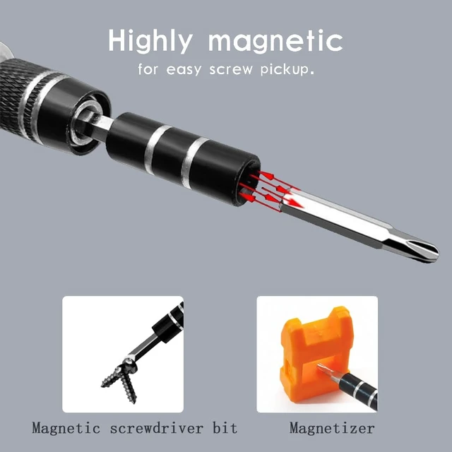Alt view image 6 of 7 - Mini Screwdriver Set,Professional 115 in 1 Magnetic Repair Tool Kit | Multiple types of replaceable screwdriver bits,Repair for RC,PS5,Computer,Macbook,Laptop,PC,Glasses
