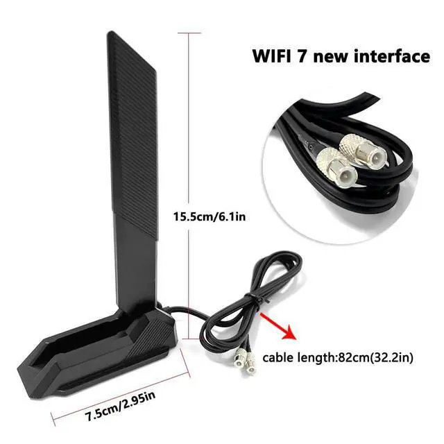 Alt view image 2 of 5 - WiFi 7 Antenna 2.4/5/6GHz for MSI MAG X870 X870E B860 B850 Z890 Z790 TOMAHAWK/B850M B860M Mortar WiFi,MEG Z890 GODLIKE/ACE,Z790 GODLIKE MAX,X870E,MPG Z890 Z790 X870E WiFi 7 Gaming Motherboard Antenna