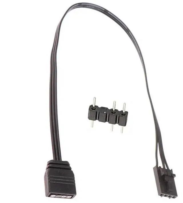 Alt view image 2 of 2 - WRIARICH For 4PIN RGB to Standard ARGB 3-Pin 5V Adapter Connector RGB Cable 25cm