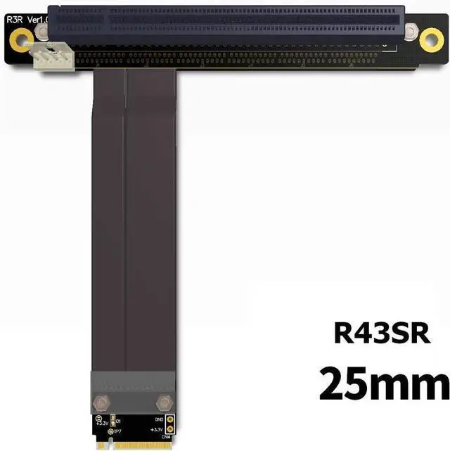 Alt view image 2 of 7 - ADT-Link M.2 NGFF NVMe Key M Extender Cable to PCIE x16 Graphics Card Riser Adapter 16x PCI-e PCI-Express for M2 2230 2242 2260 2280 (50cm)