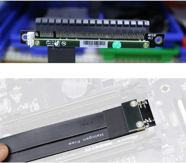 Alt view image 6 of 7 - ADT-Link M.2 NGFF NVMe Key M Extender Cable to PCIE x16 Graphics Card Riser Adapter 16x PCI-e PCI-Express for M2 2230 2242 2260 2280 (50cm)