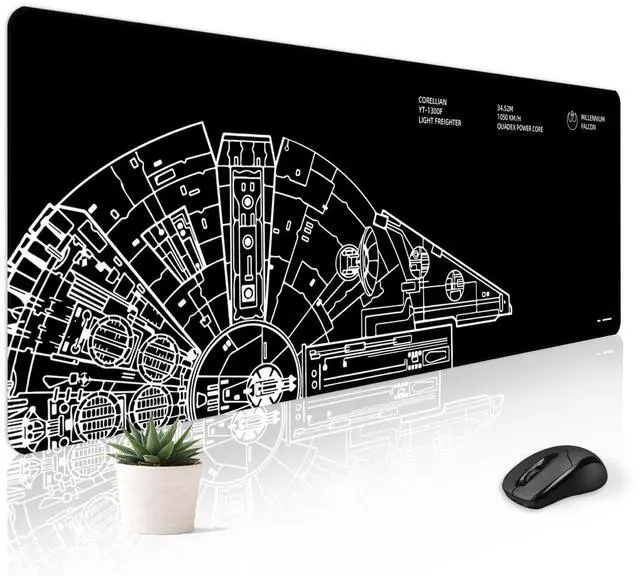 Main image of WRIARICH Mousepad Desk Mat Gaming Large Keyboard Cute Office Desktop Computer Laptop Black XXL Long Giant Big Cool Modern Design Unique for Women Girls Men Boys Gamer Oversized Wide 30x12'' Mousepad