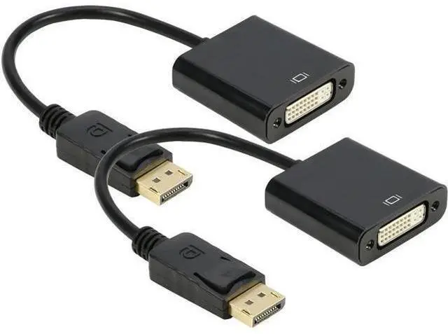 Main image of WRIARICH DP2DVI DisplayPort to DVI Adapter (2Pack), Gold-Plated DP to DVI DVI-I Female Video Converter (Male to Female) Compatible with Computer, Desktop, Laptop, PC, Monitor, Projector, HDTV - Black