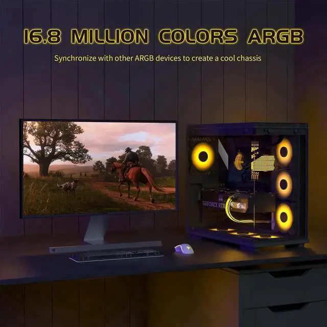 Alt view image 5 of 7 - WRIARICH 24 Pin RGB Cable,RGB PSU Cables Extensions - 5V 3Pin Addressable ARGB Motherboard Power Supply fit Black PC Case Build Black Style