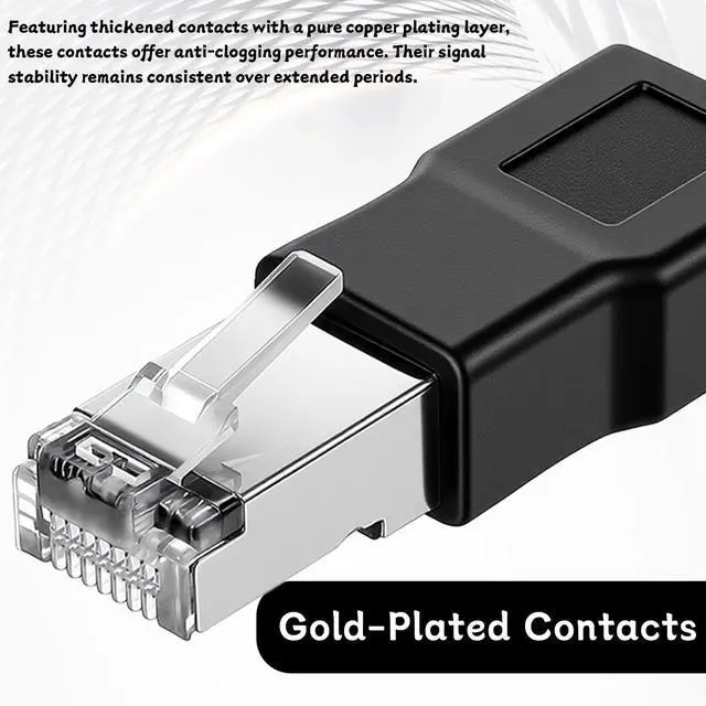 Alt view image 5 of 6 - WRIARICH 2 PCS Black Ethernet to USB Adapter, USB to RJ45 Ethernet Adapter Female Converter Ethernets Cable Male Conversion Adapters for Camera with Network Function Modem Printer
