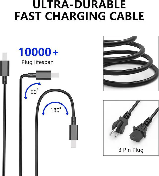 Alt view image 4 of 6 - 180W AC Charger for Asus ROG Zephyrus G14 2024 GA403 GA403U GA403UI GA403UV GA403UU ADP-180TB H Laptop Power Supply Adapter