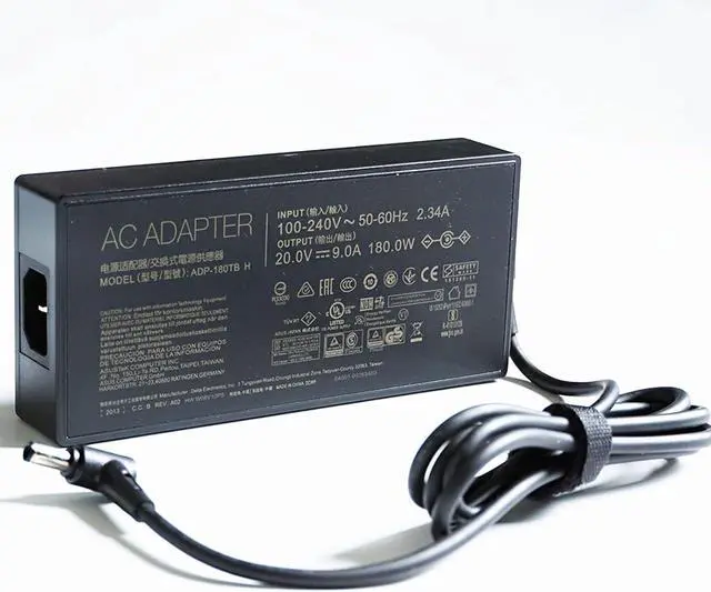 Alt view image 2 of 7 - 180W 20V 9A 6.0x3.7mm ADP-180TB H AC Adapter for Asus ROG Zephyrus GA502DU GA502D GA502 GA502IU GA401 GA401I GA401II GA401IV Laptop Power Supply Charger