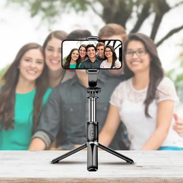 Alt view image 3 of 7 - 40" Extendable Selfie Stick Tripod with Wireless Remote, 360° Rotatable Stabilizer Stand for Phone, Vlog Live Streaming, Compatible with iPhone & Android