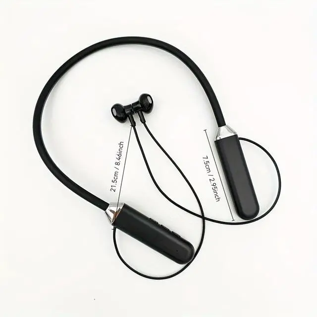 Alt view image 2 of 7 - Digital Display Wireless Headset New Sports Noise-Canceling Neck Hanging Ultra-Long Standby Headset