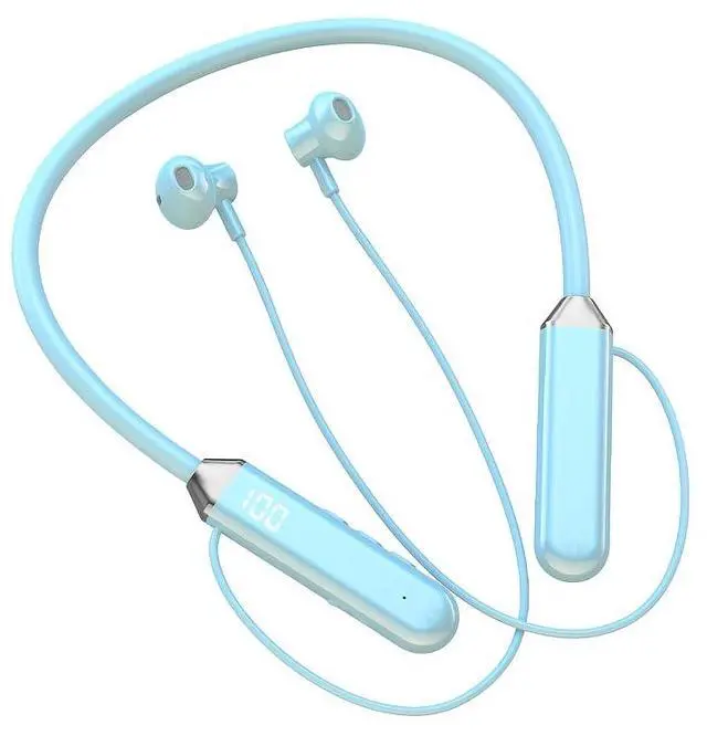 Alt view image 5 of 7 - Digital Display Wireless Headset New Sports Noise-Canceling Neck Hanging Ultra-Long Standby Headset
