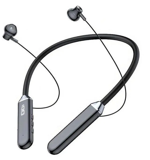 Alt view image 7 of 7 - Digital Display Wireless Headset New Sports Noise-Canceling Neck Hanging Ultra-Long Standby Headset