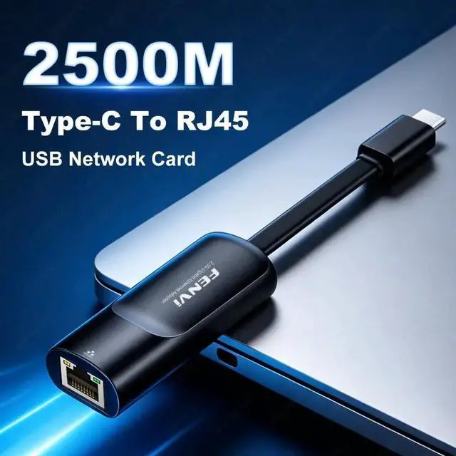 Main image of 2.5G Gigabit Ethernet Adapter 2500Mbps TYPE-C Network Card USB to RJ45 Lan Wired Network Hub for PC Laptop