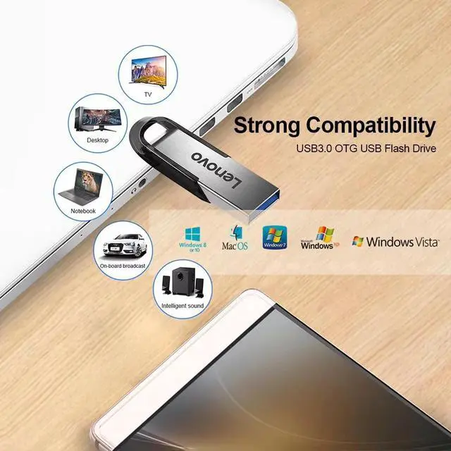 Alt view image 7 of 7 - High Speed Pendrive USB Flash Drive Metal U Disk 128GB 256GBType-C Memory Stick 512GB Waterproof Storage PC Phone Data Transfer
