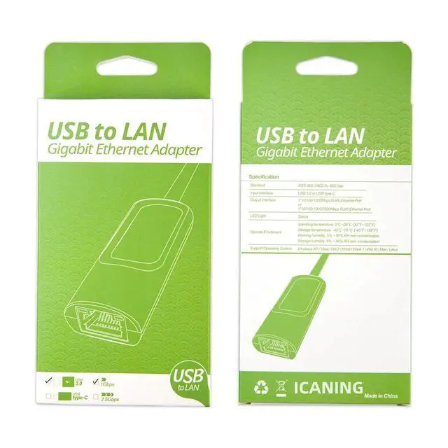 Alt view image 6 of 7 - 2500Mbps Ethernet Adapter 2.5 Gigabit USB Type C to RJ45 Lan Wired Ethernet Gigabit Adapter Network Card for MacBook iPad Pro