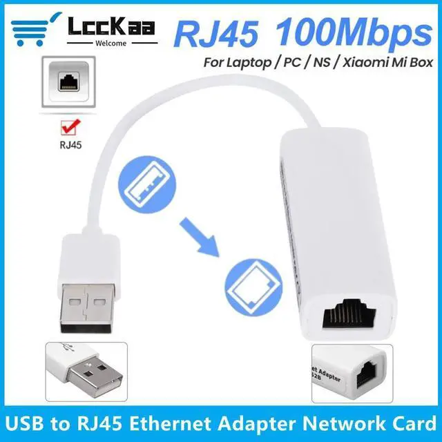 Main image of 10/100Mbps USB Network Card USB 2.0 to Rj45 Lan Ethernet Adapter RTL8152B Network Card for PC Macbook Laptop Windows 7 8 10