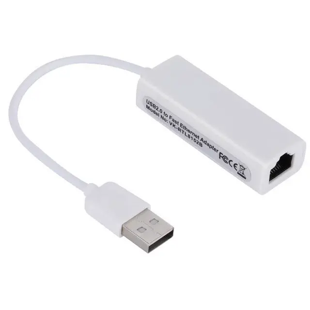 Alt view image 5 of 7 - 10/100Mbps USB Network Card USB 2.0 to Rj45 Lan Ethernet Adapter RTL8152B Network Card for PC Macbook Laptop Windows 7 8 10