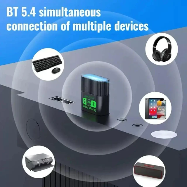 Alt view image 5 of 7 - Black AX1800 WiFi6 2-in-1 USB WiFi Bluetooth Adapter Dual Band 2.4G 5G for Windows 10/11 PC Laptop WIFI6BT-AX1800 WIFI6-AX01-black-5D4KH