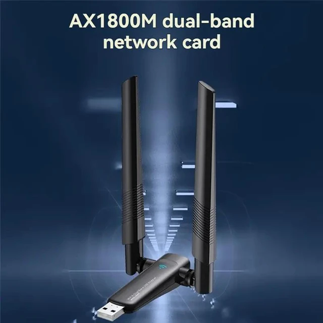 Alt view image 6 of 6 - Creamy White Wireless Network Card 1800Mbps Dual Band 5GHz 2.4GHz USB 3.0 High Gain Antenna for PC Laptop Desktop Creamy-white NWAD-WF01-creamywhite-YF2QR