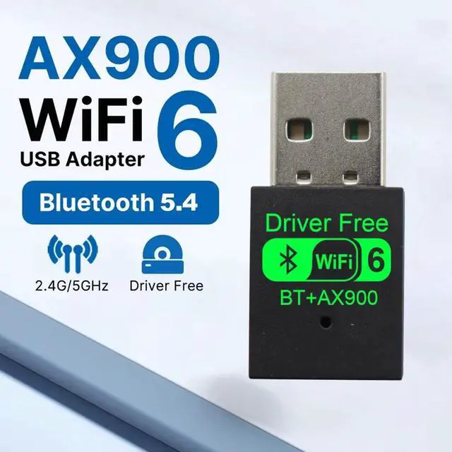 Alt view image 7 of 7 - AX900 Wifi 6 Mini USB 2.0 Dongle Network Card BT 5.4 2in1 Transmitter Receiver Dongle For Win 10/11 PC Dual Band 2.4G/5Ghz
