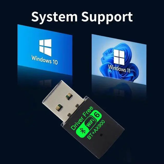 Alt view image 6 of 7 - AX900 Wifi 6 Mini USB 2.0 Dongle Network Card BT 5.4 2in1 Transmitter Receiver Dongle For Win 10/11 PC Dual Band 2.4G/5Ghz
