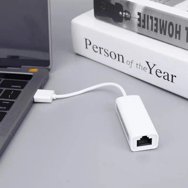Alt view image 2 of 6 - Wired LAN Adapter USB Ethernet Adapter Support Windows XP/7/Vista Linux PC Internet USB Anti-interferencefor Macbook Wii Tablet