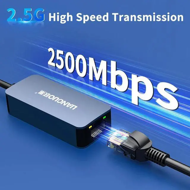 Alt view image 2 of 7 - LIANGUO 2500Mbps Ethernet Adapter USB 3.0 Type-C To RJ45 2.5G USB 3.0 Wired Adapter Converter LAN Network Hub for Windows/MAC