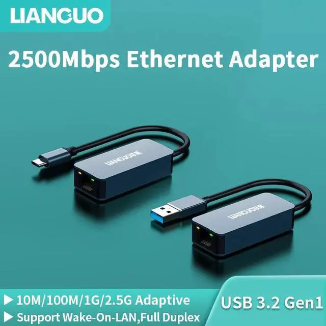 Main image of LIANGUO 2500Mbps Ethernet Adapter USB 3.0 Type-C To RJ45 2.5G USB 3.0 Wired Adapter Converter LAN Network Hub for Windows/MAC