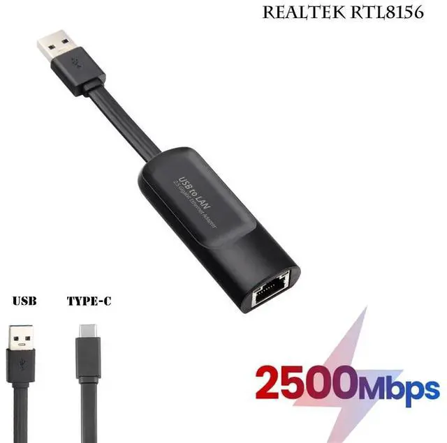 Main image of 2500Mbps USB C 2.5G External Wired Network Card Type-C To RJ45 Converter Ethernet Lan Adapter Hub For MacBook Ethernet