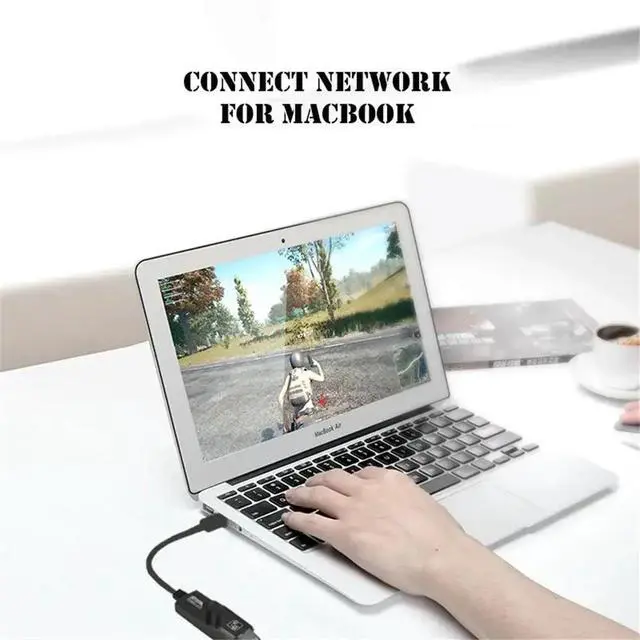 Alt view image 2 of 7 - 10/100/1000Mbps USB 3.0 To RJ45 Network Adapter RTL8188 Lan Ethernet Adapter Network Card For Macbook Laptops Windows 8/10/OS/XP