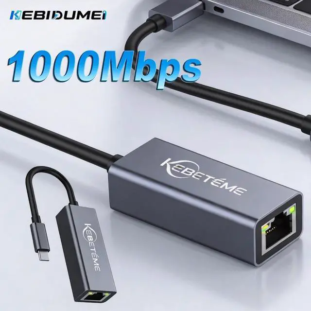 Main image of KEBIDUMEI USB3.0 To RJ45 Gigabit Network Card 10/100/1000Mbps USB Ethernet Adapter For PC MacBook Win10 11 Wired LAN Adaptor