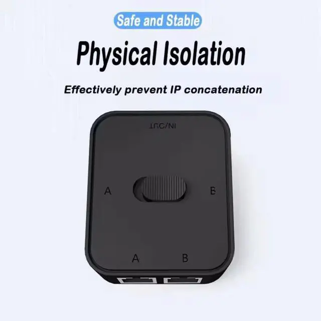 Alt view image 3 of 7 - 2 Port Gigabit Network switch RJ45 Switch Network Splitter Cable Extender 1000mbps Selector Power Free 2 Way adapter Connector