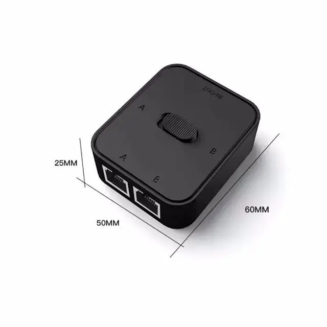 Alt view image 6 of 7 - 2 Port Gigabit Network switch RJ45 Switch Network Splitter Cable Extender 1000mbps Selector Power Free 2 Way adapter Connector