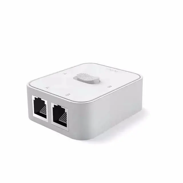 Alt view image 7 of 7 - 2 Port Gigabit Network switch RJ45 Switch Network Splitter Cable Extender 1000mbps Selector Power Free 2 Way adapter Connector