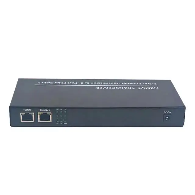 Alt view image 4 of 7 - ABRJ-Gigabit Fiber Optical Switch 8 SC 2 1000M RJ45 Gigabit Ethernet Switch Media Converter 5V3A EU PLUG