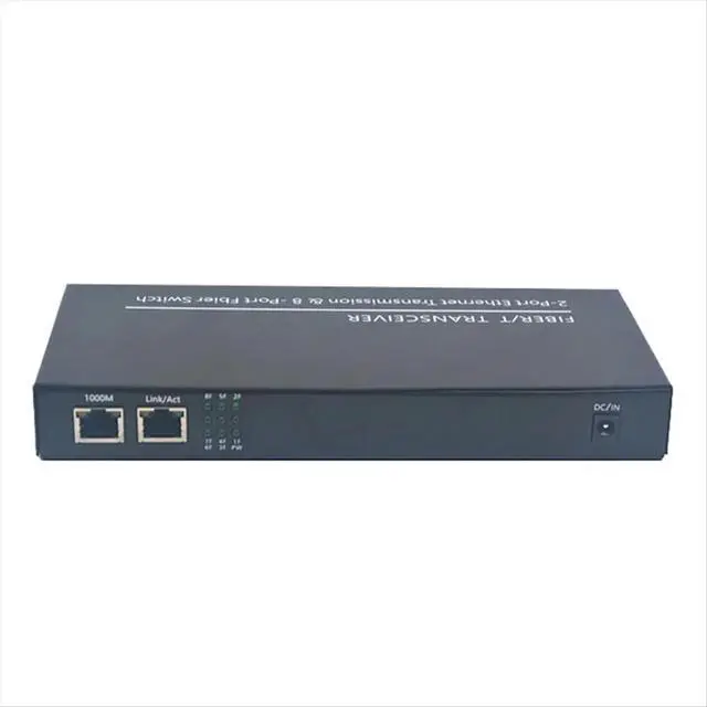 Alt view image 7 of 7 - ABRJ-Gigabit Fiber Optical Switch 8 SC 2 1000M RJ45 Gigabit Ethernet Switch Media Converter 5V3A EU PLUG