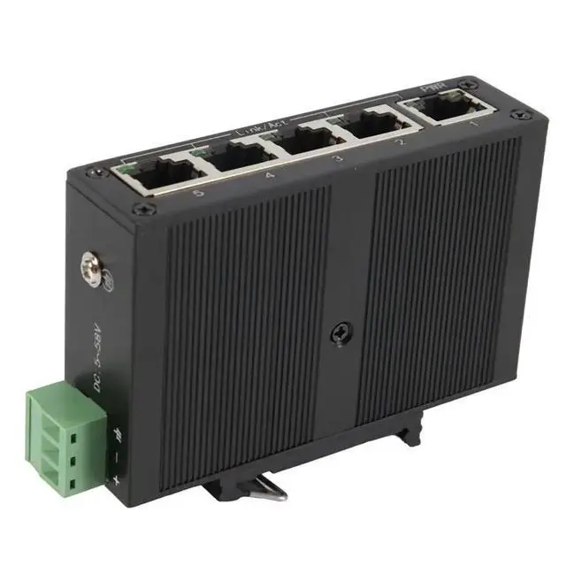 Alt view image 6 of 6 - AB97-5 Port 100Mbps Network Switch Ethernet Industrial Grade Switch Unmanaged Rail Type Industrial Network Splitter