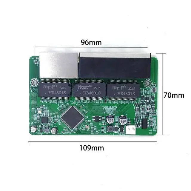 Alt view image 2 of 7 - 6 port 10/100/1000M 4 port 802.3AT/AF POE 48V with 2port uplink/nvr