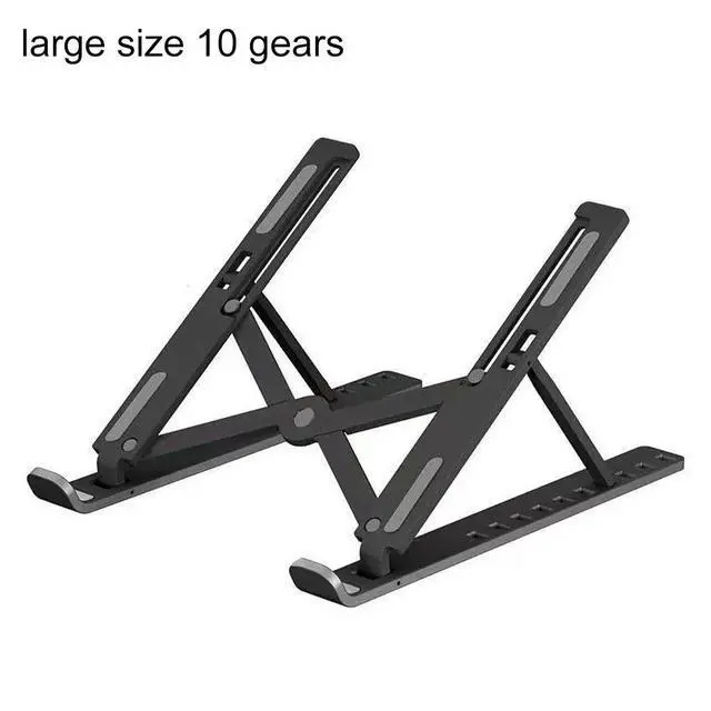 Alt view image 6 of 7 - Laptop Stand with Foldable Design, Adjustable Height, Silicone Anti-Slip Base, Hollow Heat Dissipation for 10-17 Inch Notebooks green